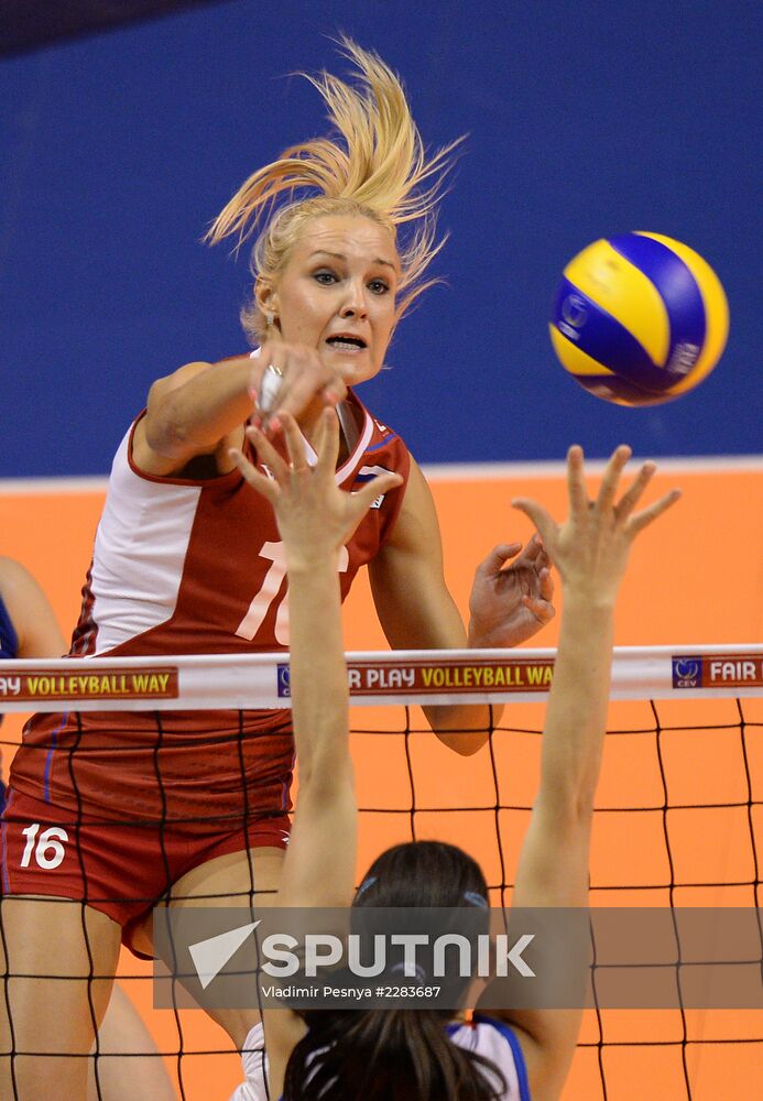 European Volleyball Championship. Women. Russia vs. Serbia