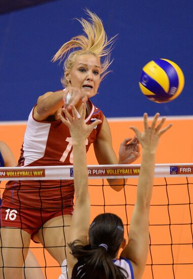 European Volleyball Championship. Women. Russia vs. Serbia