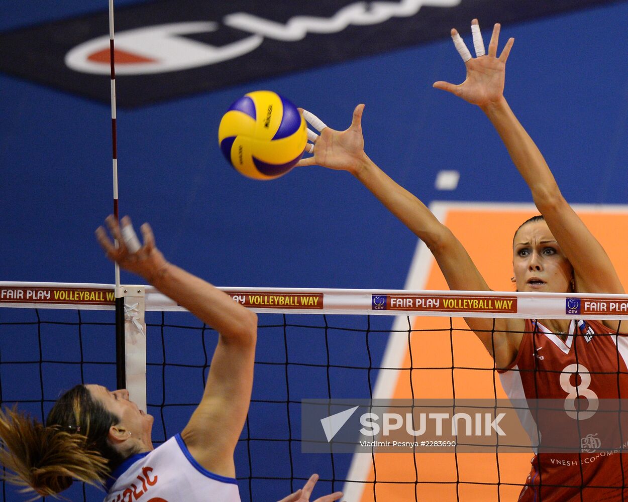 European Volleyball Championship. Women. Russia vs. Serbia