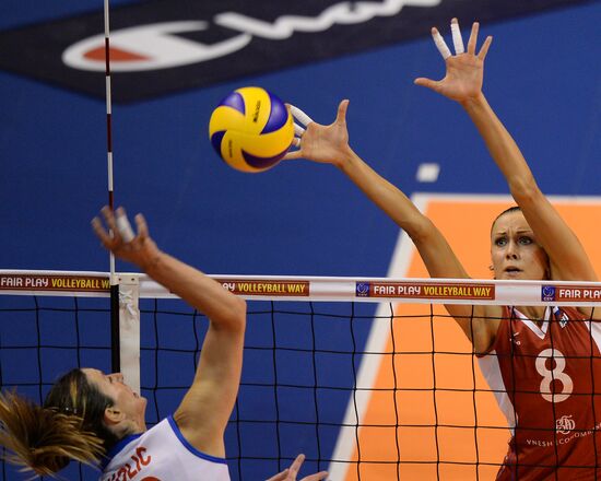 European Volleyball Championship. Women. Russia vs. Serbia