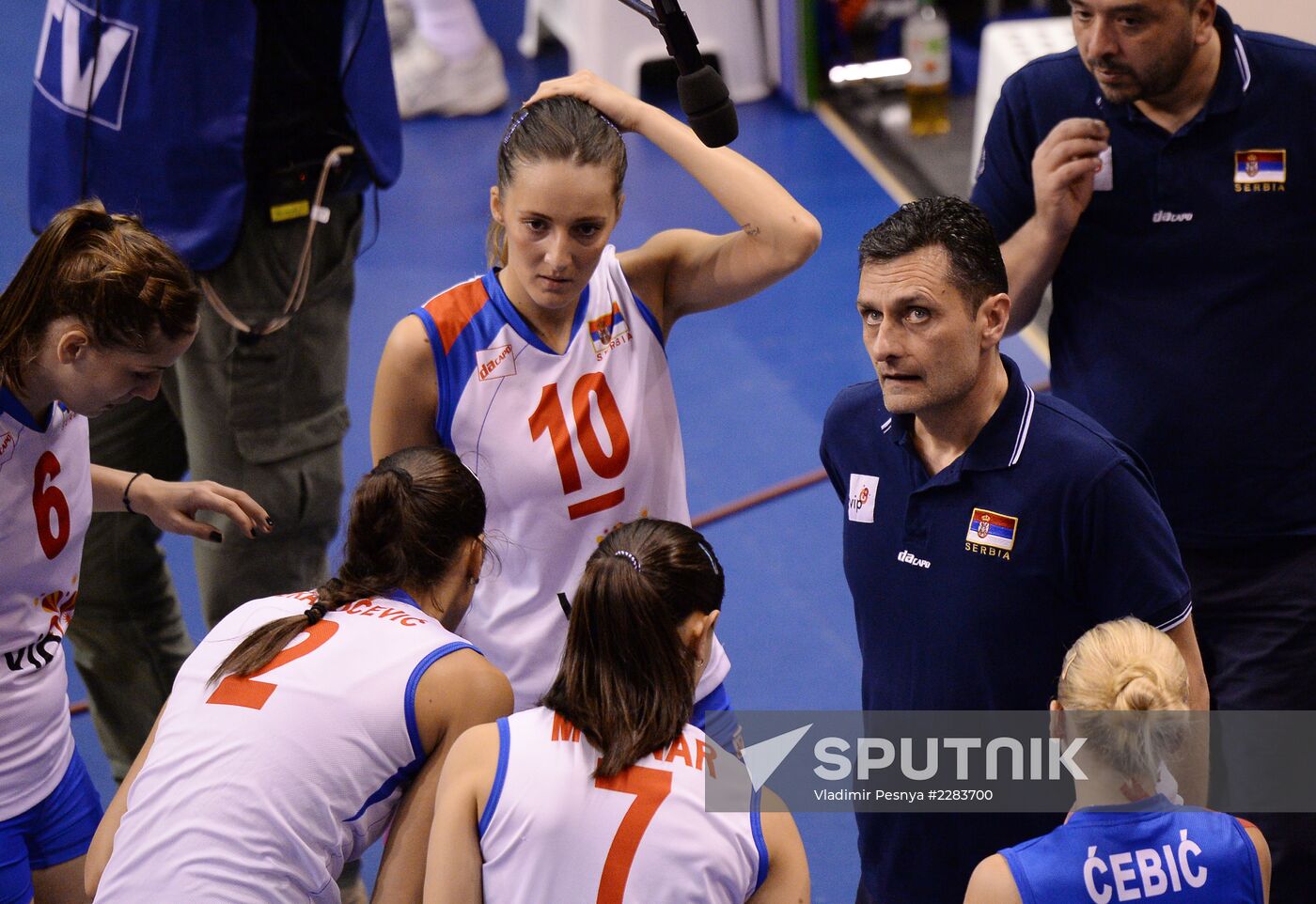European Volleyball Championship. Women. Russia vs. Serbia