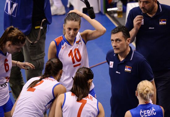 European Volleyball Championship. Women. Russia vs. Serbia