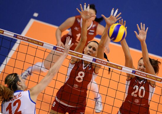 European Volleyball Championship. Women. Russia vs. Serbia