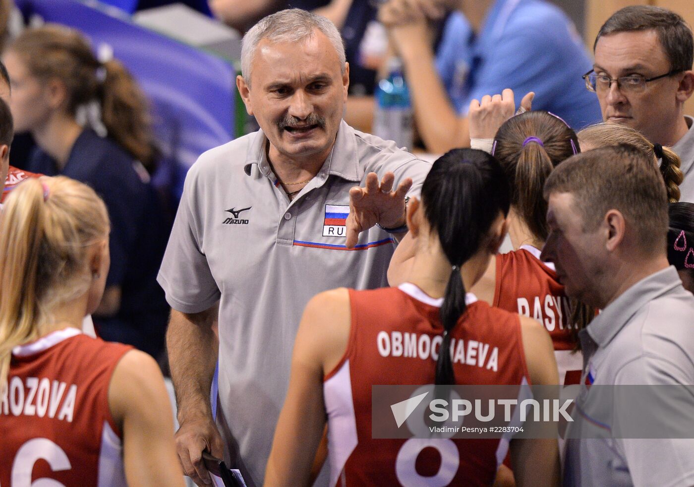 European Volleyball Championship. Women. Russia vs. Serbia