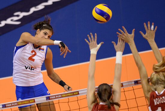 European Volleyball Championship. Women. Russia vs. Serbia