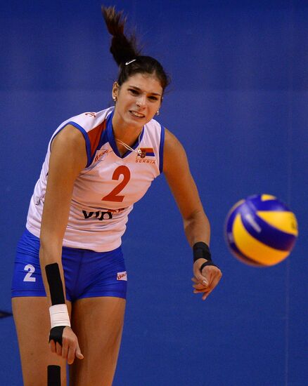 European Volleyball Championship. Women. Russia vs. Serbia