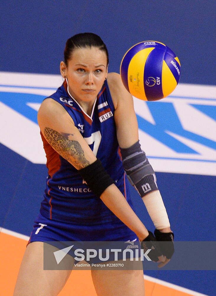 European Volleyball Championship. Women. Russia vs. Serbia