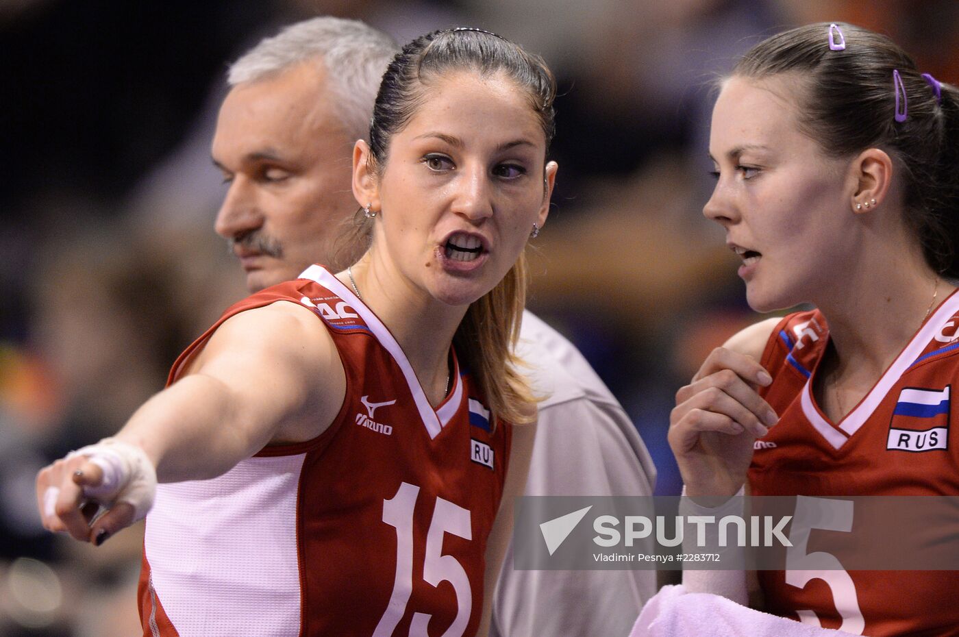 European Volleyball Championship. Women. Russia vs. Serbia