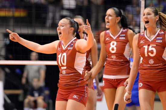 European Volleyball Championship. Women. Russia vs. Serbia