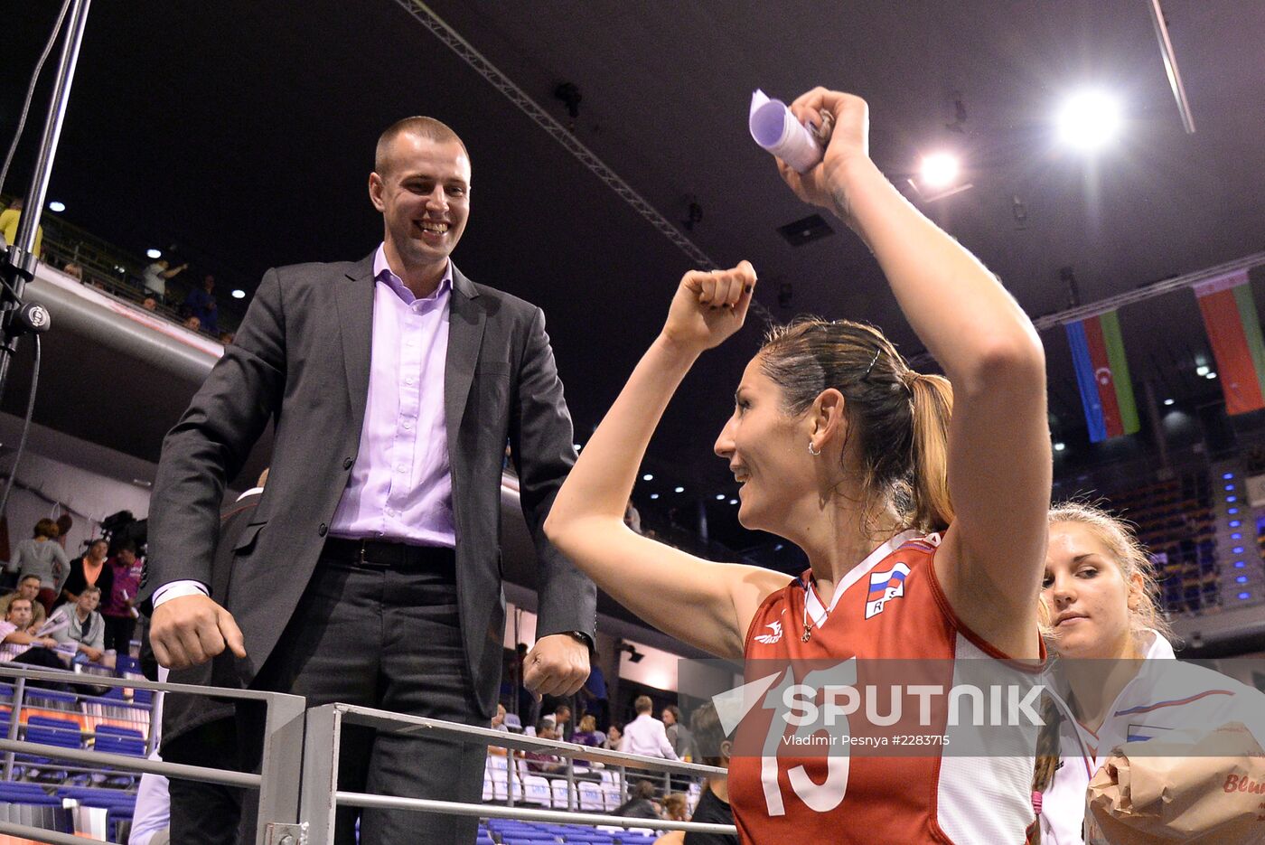 European Volleyball Championship. Women. Russia vs. Serbia