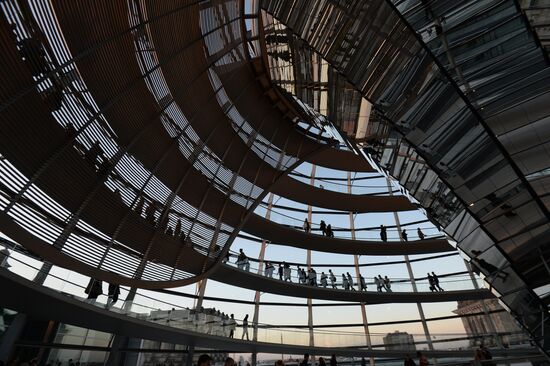 Dome over Reichstag building in Berlin