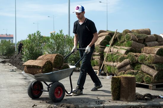 Landscape gardening at Olympic park & Sochi 2014 Olympic Village