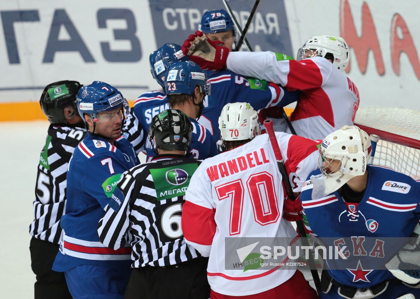 Kontinental Hockey League. SKA vs. Spartak
