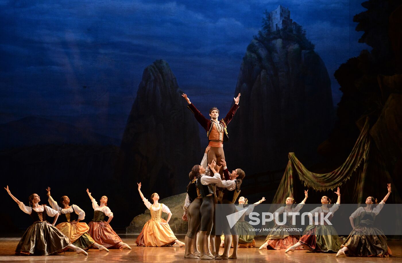 Dress rehearsal of ballet "Paquita" at Bolshoi Theatre
