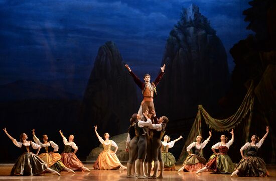 Dress rehearsal of ballet "Paquita" at Bolshoi Theatre