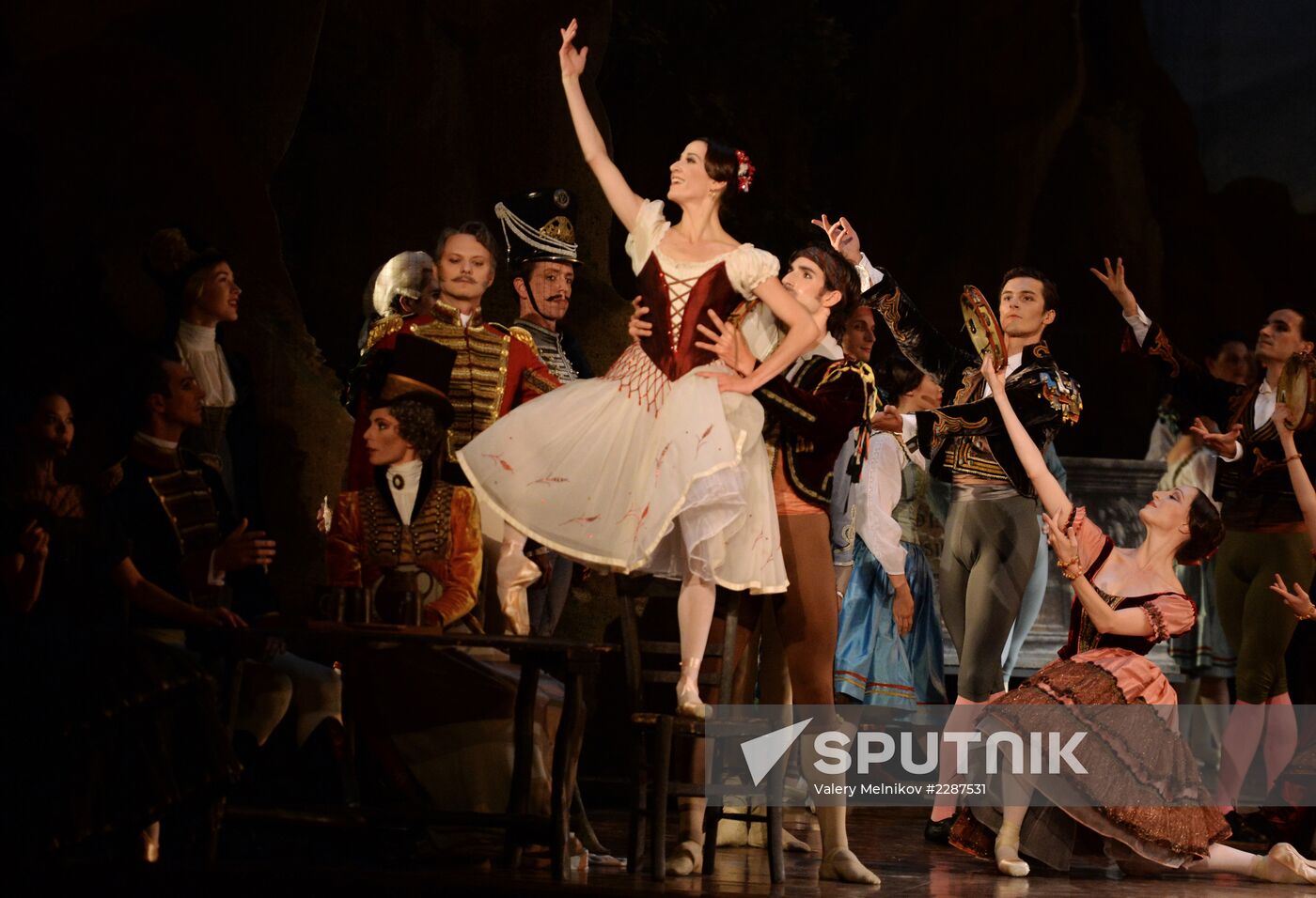 Dress rehearsal of ballet "Paquita" at Bolshoi Theatre