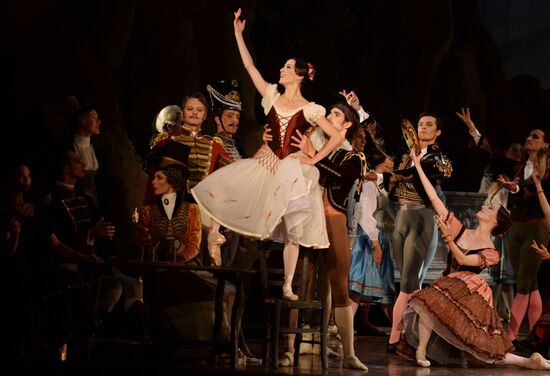 Dress rehearsal of ballet "Paquita" at Bolshoi Theatre