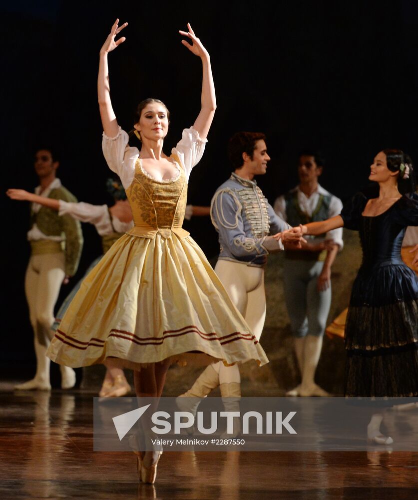 Dress rehearsal of ballet "Paquita" at Bolshoi Theatre