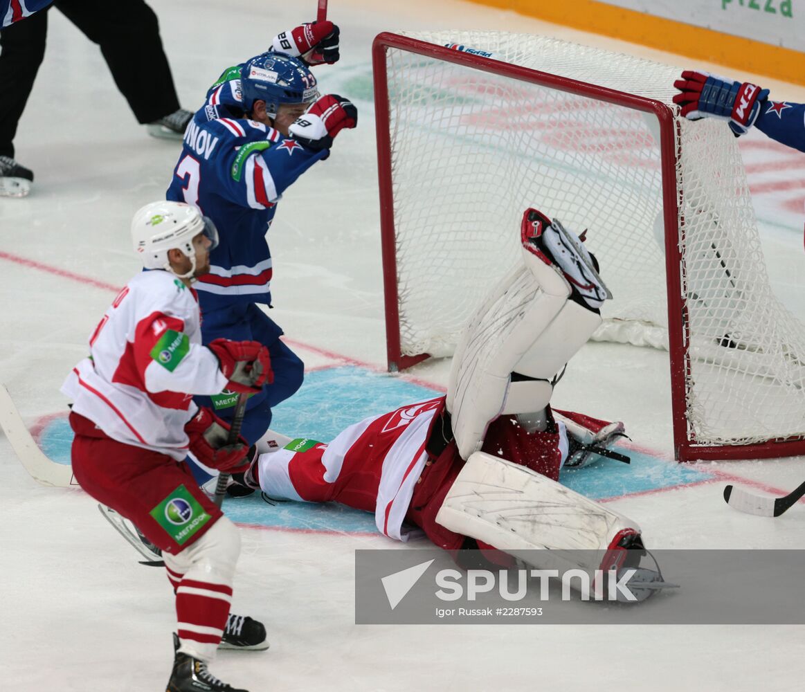 Kontinental Hockey League. SKA vs. Spartak