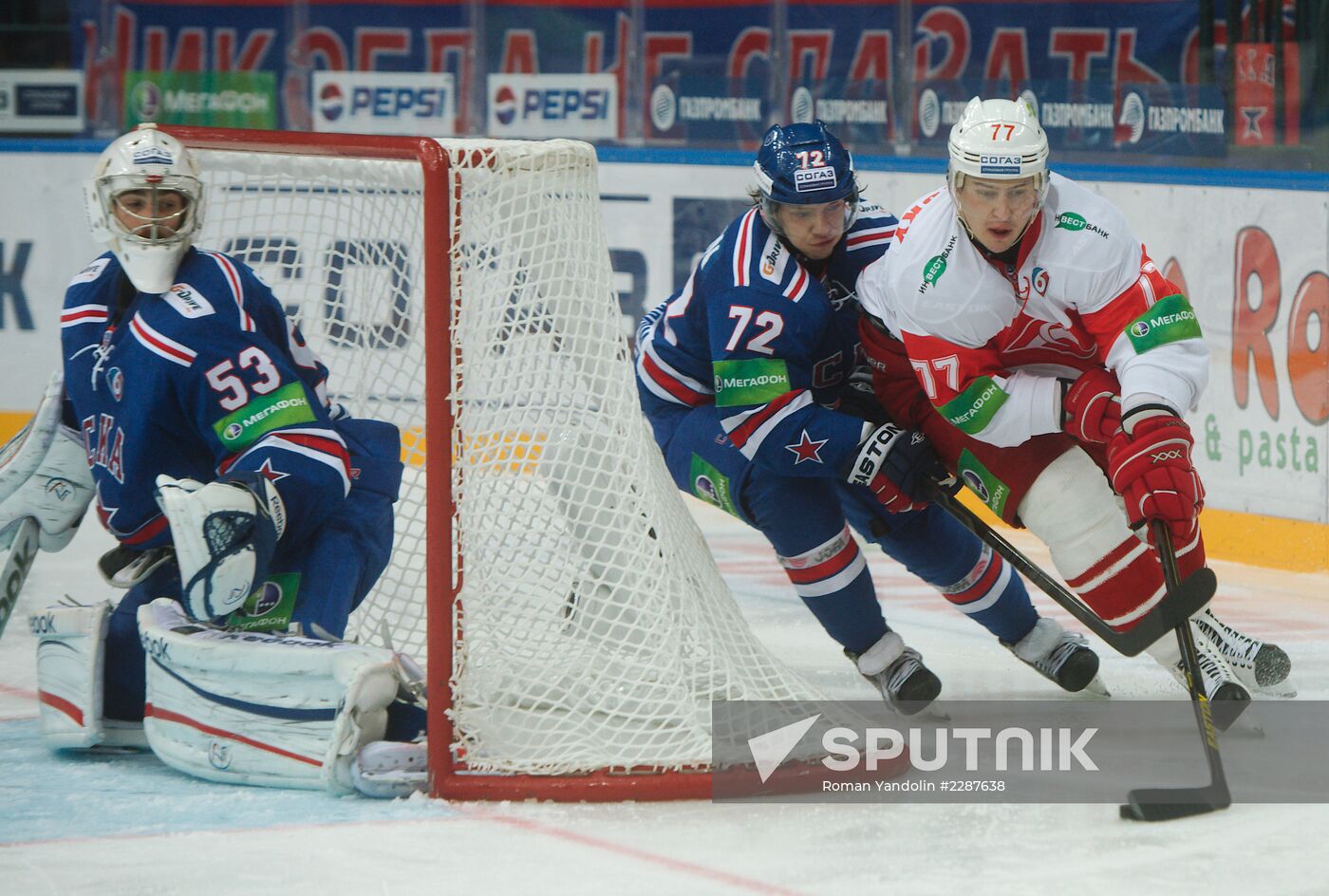 Kontinental Hockey League. SKA vs. Spartak