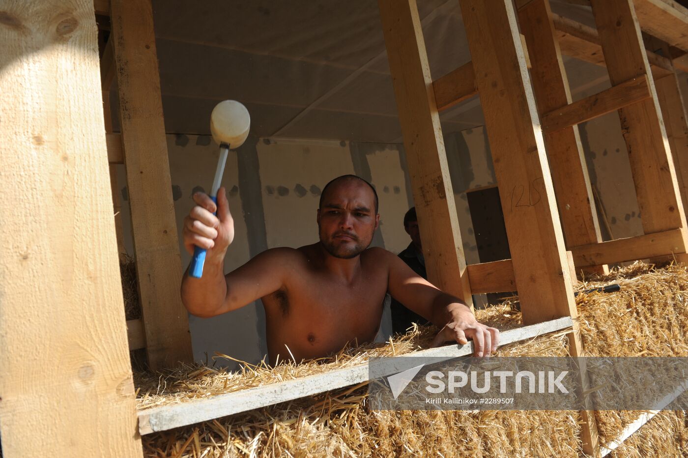 Straw-bale construction