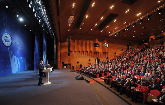 Vladimir Putin at International Arctic Forum in Salekhard