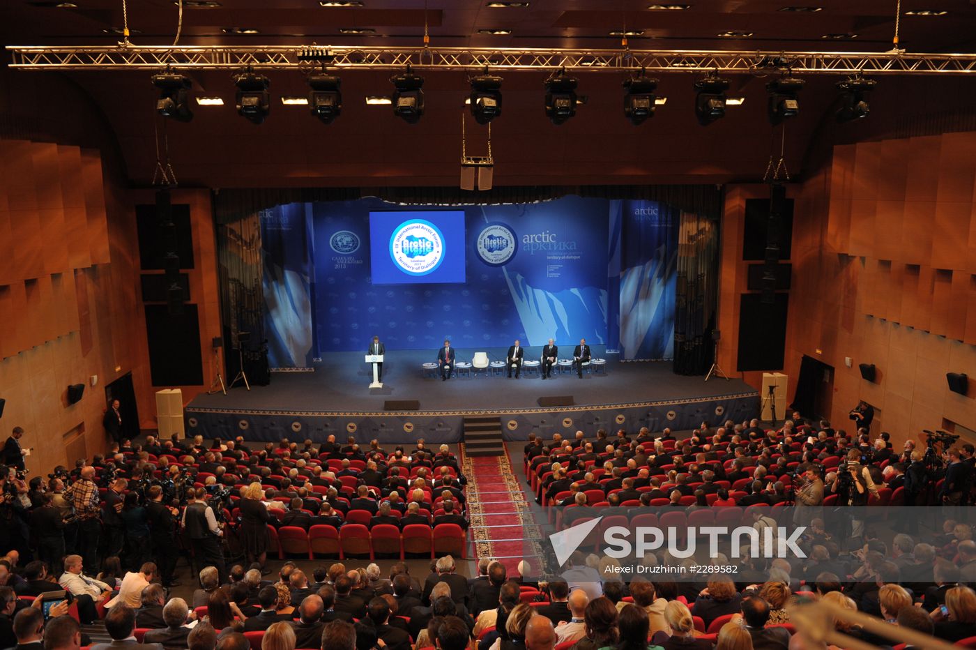 Vladimir Putin at International Arctic Forum in Salekhard