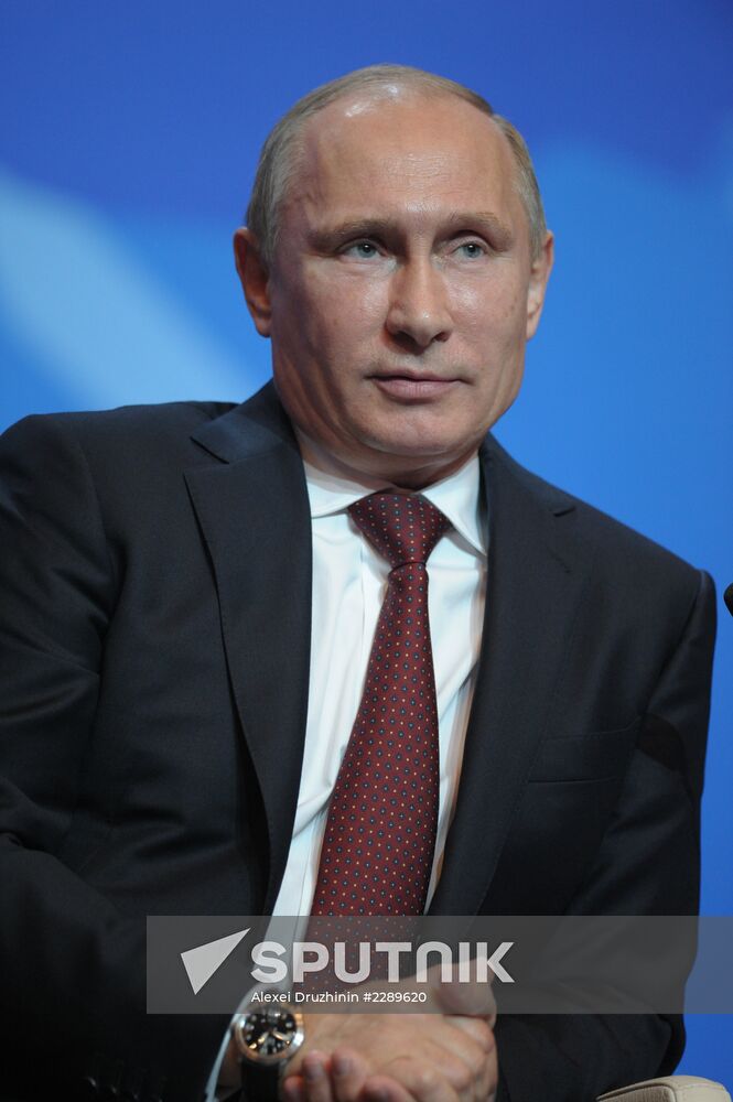 Vladimir Putin at International Arctic Forum in Salekhard