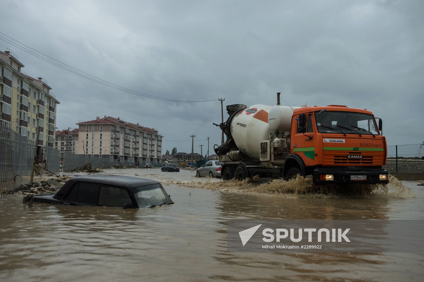After rainfall in Sochi