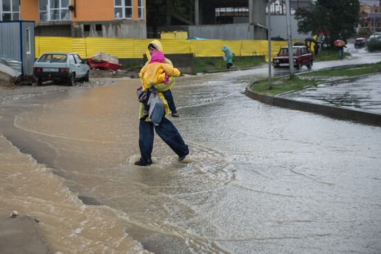 After rainfall in Sochi