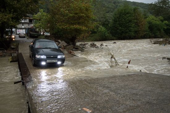 After rainfall in Sochi