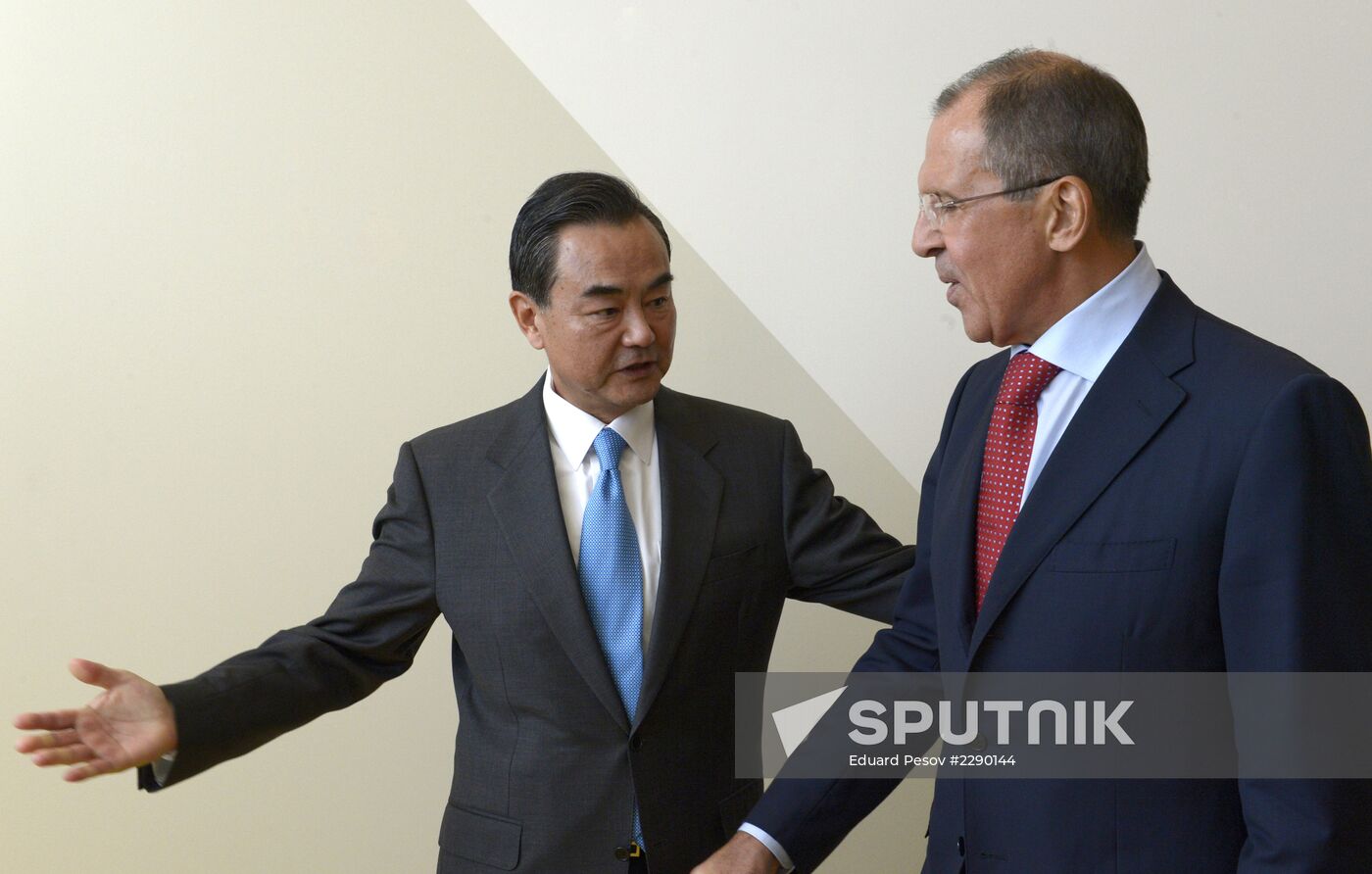 Sergey Lavrov at meetings at UN headquarters in New York