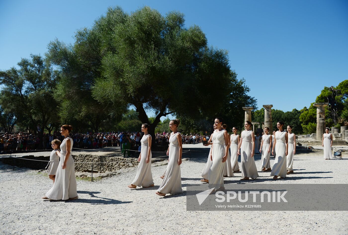 Olympic flame lighting ceremony rehearsal