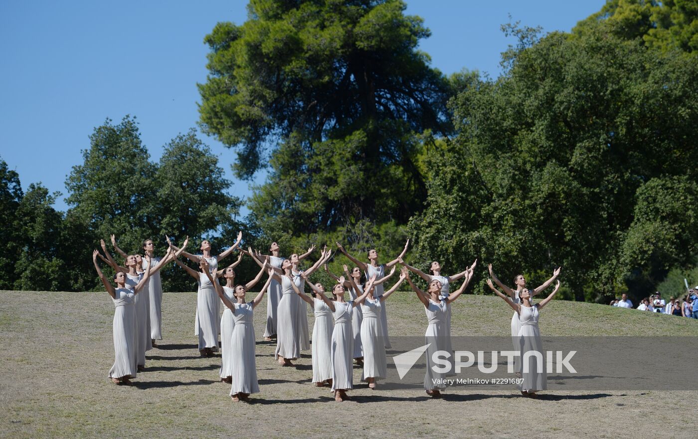 Olympic flame lighting ceremony rehearsal