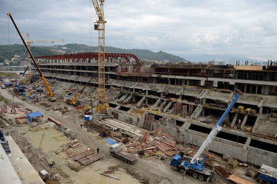Construction of Formula One track in Sochi