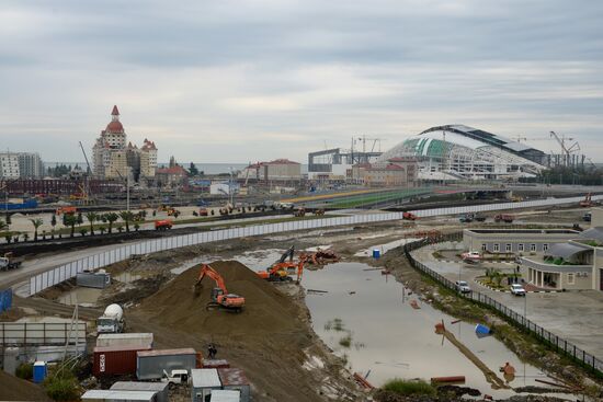 Construction of Formula One track in Sochi