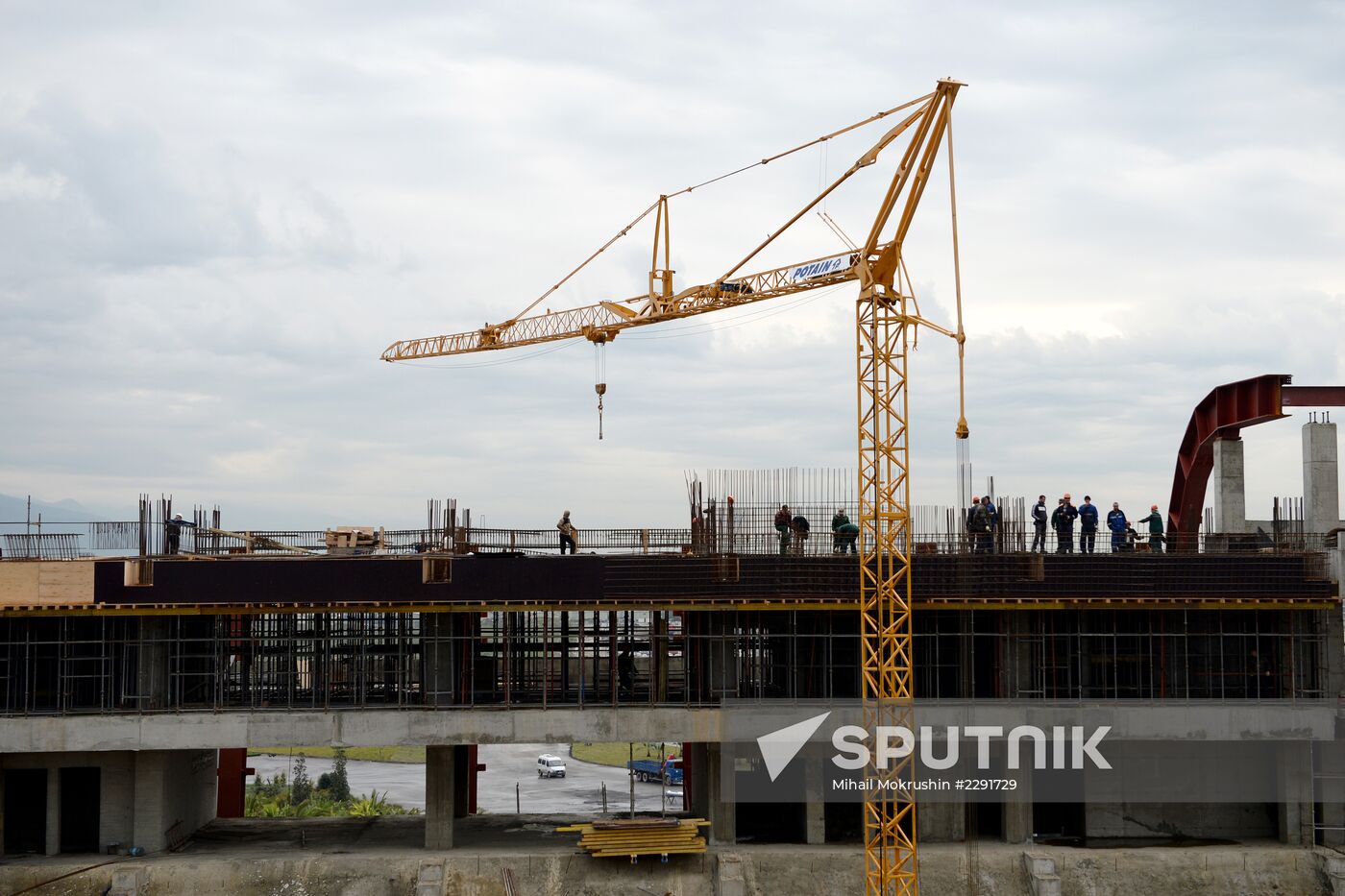 Construction of Formula One track in Sochi