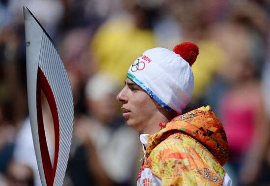 Olympic flame lighting ceremony rehearsal