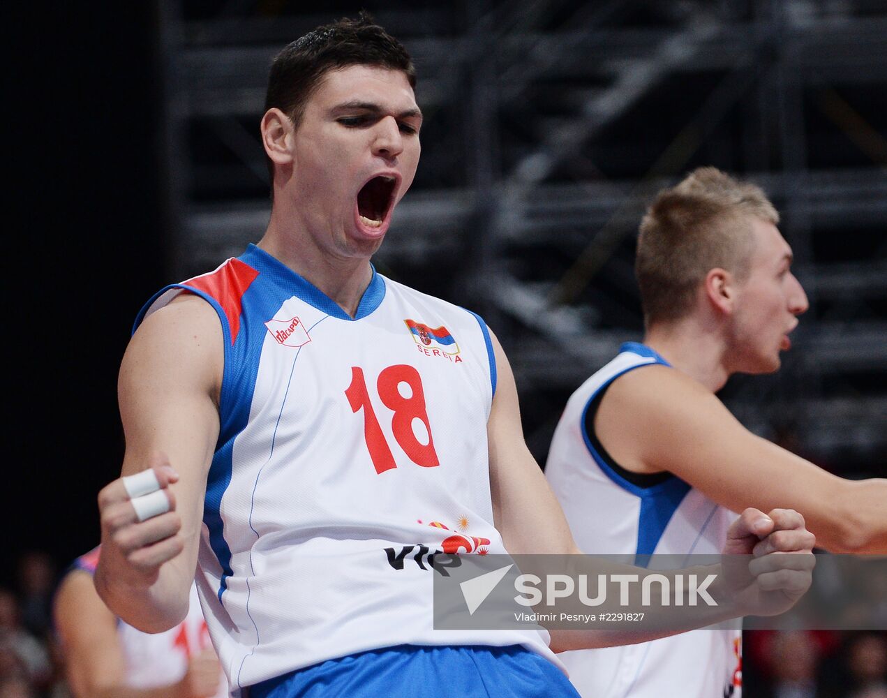 2013 Men's European Volleyball Championship. Serbia vs. Russia