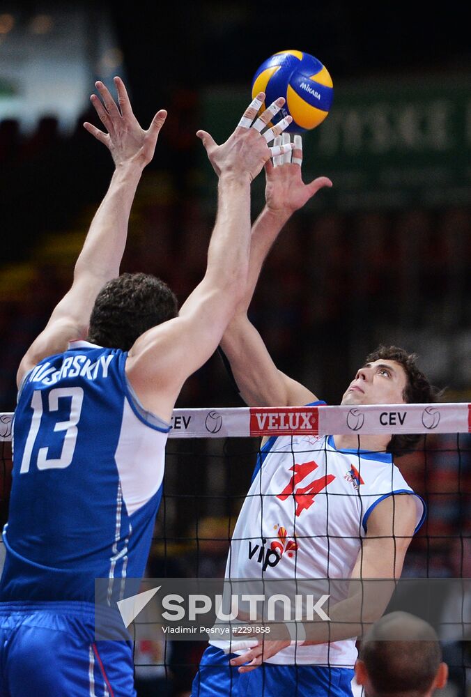 2013 Men's European Volleyball Championship. Serbia vs. Russia