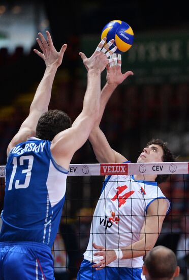 2013 Men's European Volleyball Championship. Serbia vs. Russia