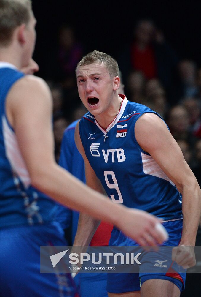 2013 Men's European Volleyball Championship. Serbia vs. Russia