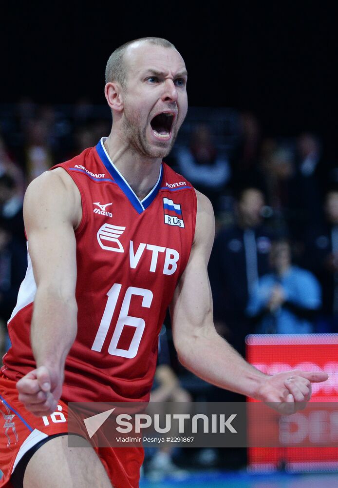 2013 Men's European Volleyball Championship. Serbia vs. Russia