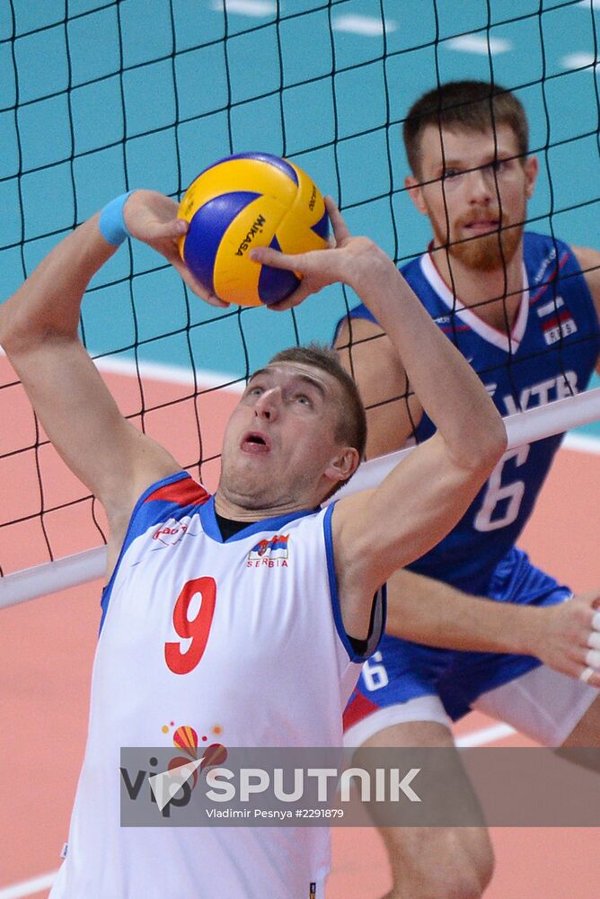 2013 Men's European Volleyball Championship. Serbia vs. Russia