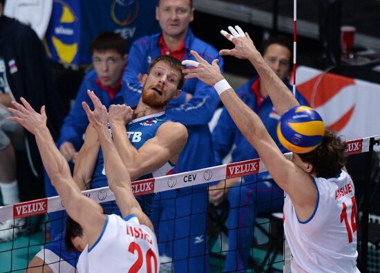 2013 Men's European Volleyball Championship. Serbia vs. Russia