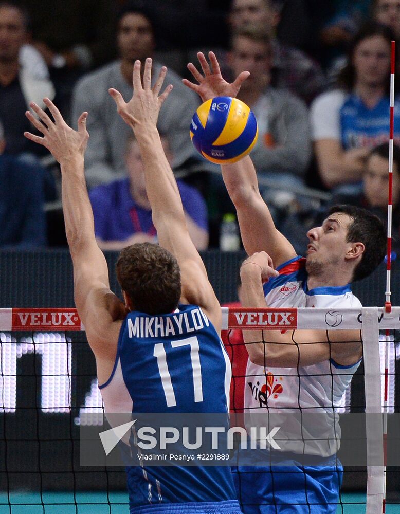 2013 Men's European Volleyball Championship. Serbia vs. Russia