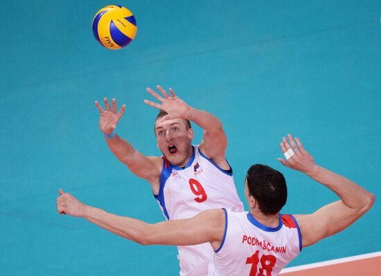 2013 Men's European Volleyball Championship. Serbia vs. Russia