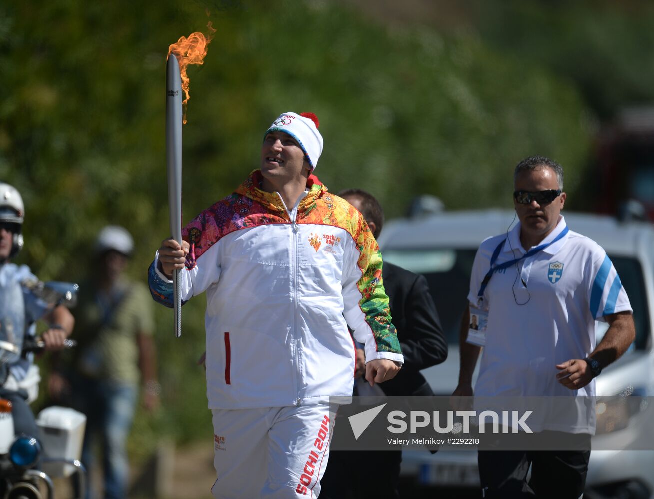 Olympic flame lit in Greece