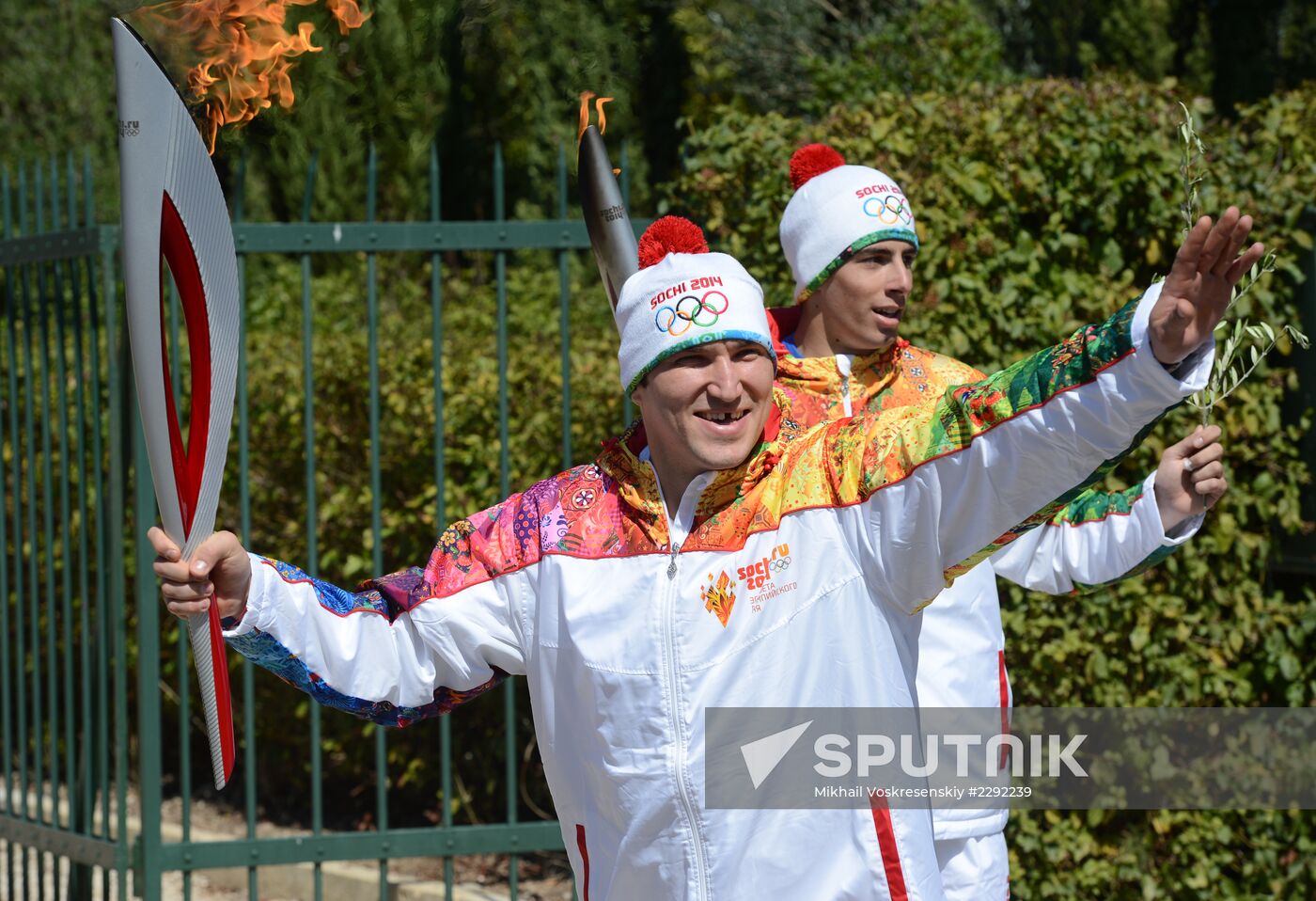 Olympic flame lit in Greece