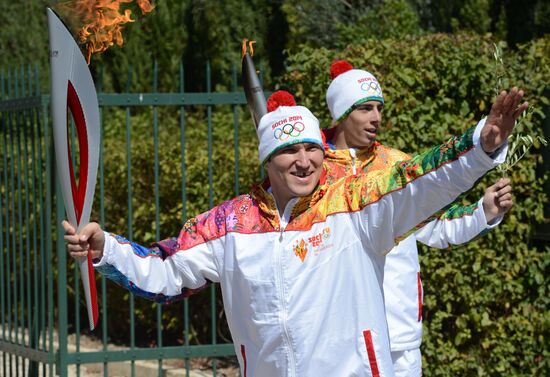 Olympic flame lit in Greece
